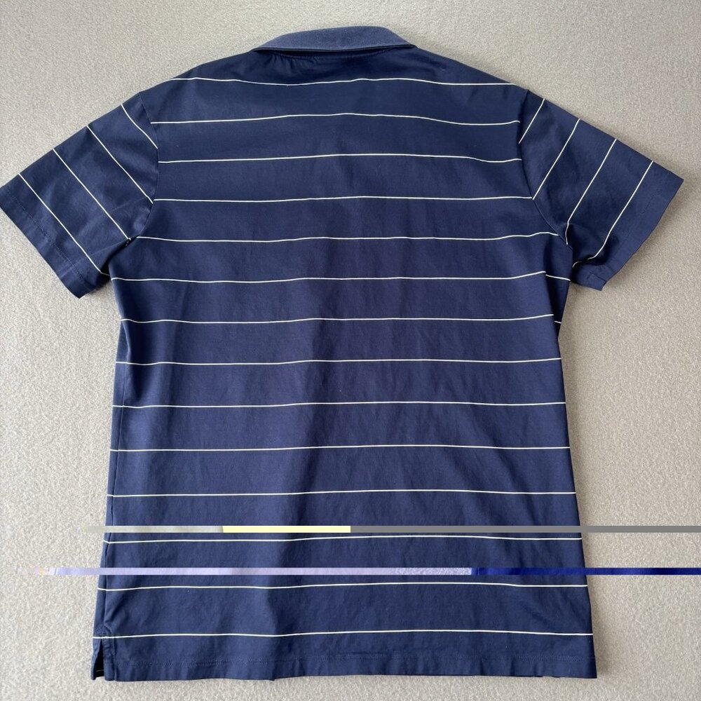 Lacoste Short Sleeve Shirt Polo Slim Fit Stripe Blue CH4966 Mens Size 6 Preppy - Picture 12 of 14